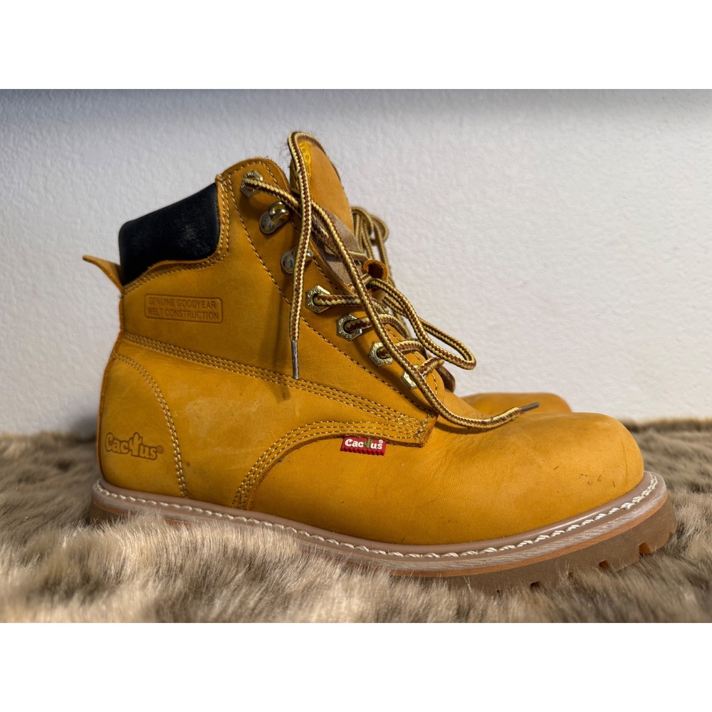 Cactus Genuine Goodyear Welt‎ Construction Leather Work Boots Mens 7